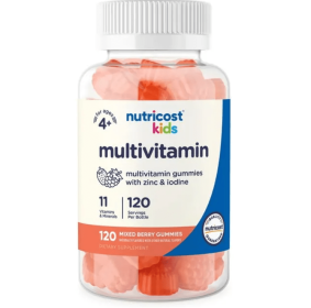 Nutricost Kids Multivitamin Gummies 120 Gummies (Mixed Berry Flavored) - Gluten Free, Non-GMO